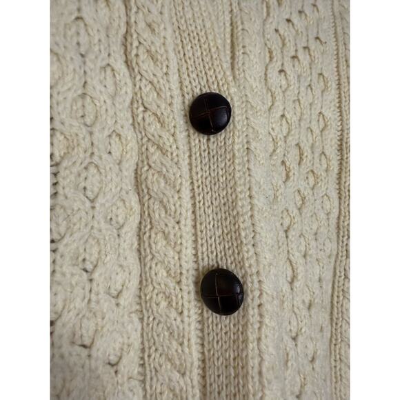 Iris Crafts fisherman knit cardigan merino wool - Picture 7 of 7